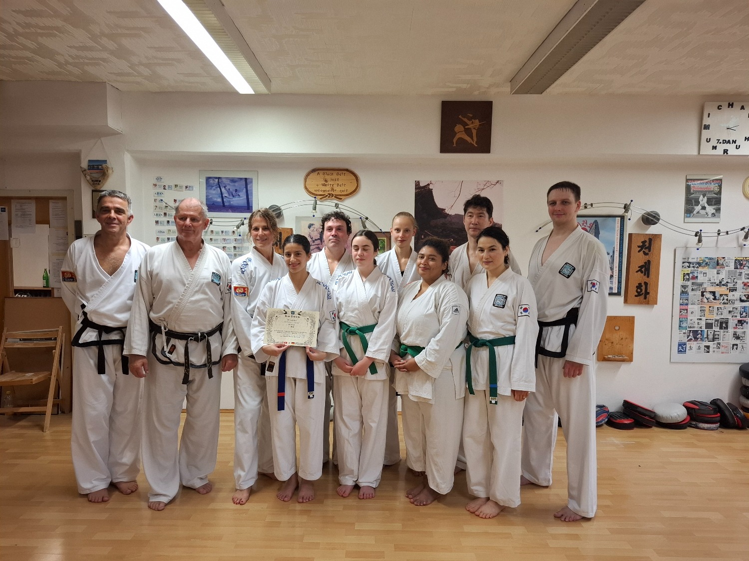 Taekwon-Do: Prüfungsvorbereitungslehrgang und Prüfung Nathalie